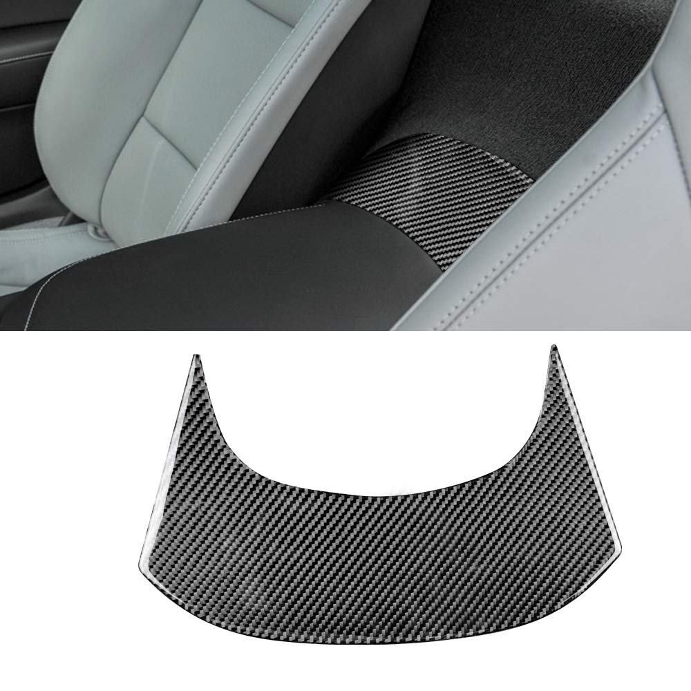 AIRSPEED Carbon Fiber Car Gear Shift Rear Center Panel Cover Trim Stickers for Chevrolet Corvette 2014 2015 2016 2017 2018 2019