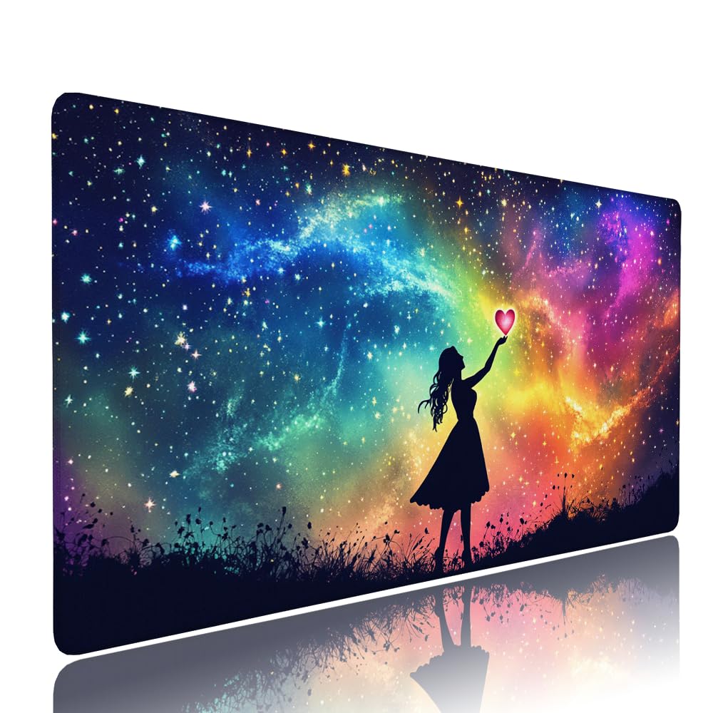 Podkładka pod mysz XXL kolor pod biurko do gier akcesoria do klawiatury podkładka pod mysz rozszerzony sen duża mata do gier 1000 x 500 x 3 mm ochrona na biurko gumowa podstawa, przeszyte krawędzie
