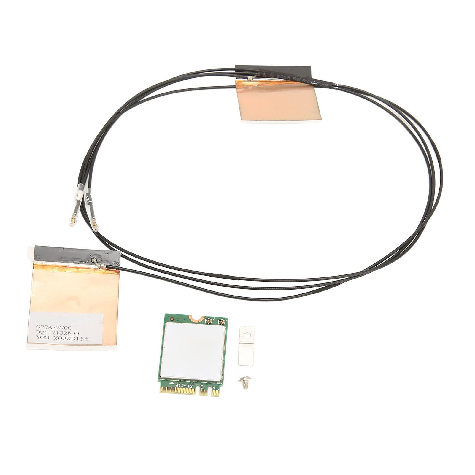 Elprico Karta WIFI 6e, Bezprzewodowa Karta Sieciowa NGFF M2 z Bluetooth 5.2, Tri Band PC Adapter WIFI dla Systemu 10 11, Linux (Wbudowane 2 anteny)
