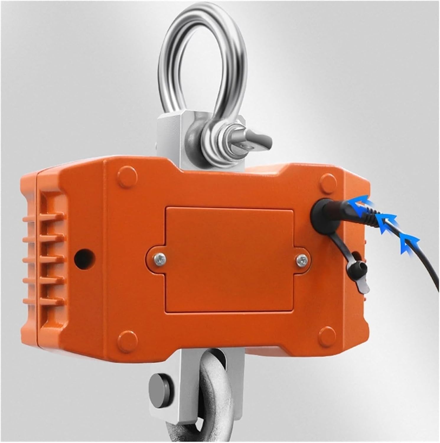 Portable Industrial Electronic Hook Crane Crane Scale, Digital Crane Scale, Crane Scale, Large LCD Digital 500/1000kg Crane Scale, Home Farm Building(Black,1000kg 0.1kg)