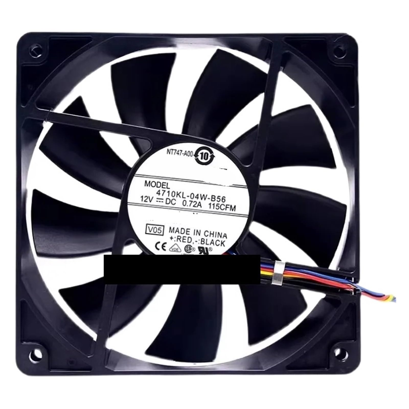 UITGVDQAT 12CM 120 * 120 * 25MM 12V 0.72A 4710KL-04W-B56 four wire cooling fan(3-wire B2)