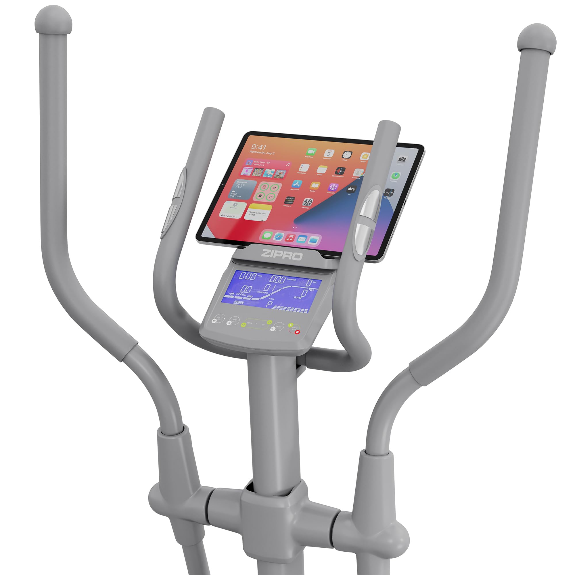 Zipro Elíptica Wave, Resistencia de hasta 120 kg, Equipo de Entrenamiento Cardiovascular, máquinas de Ejercicio, Entrenador doméstico, 32 Niveles de Resistencia, Bluetooth, Soporte para iPad