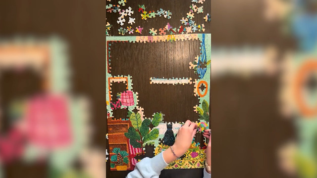 Amazon.com: 500 Piece Puzzle for Adults Hygge Collection Cat in