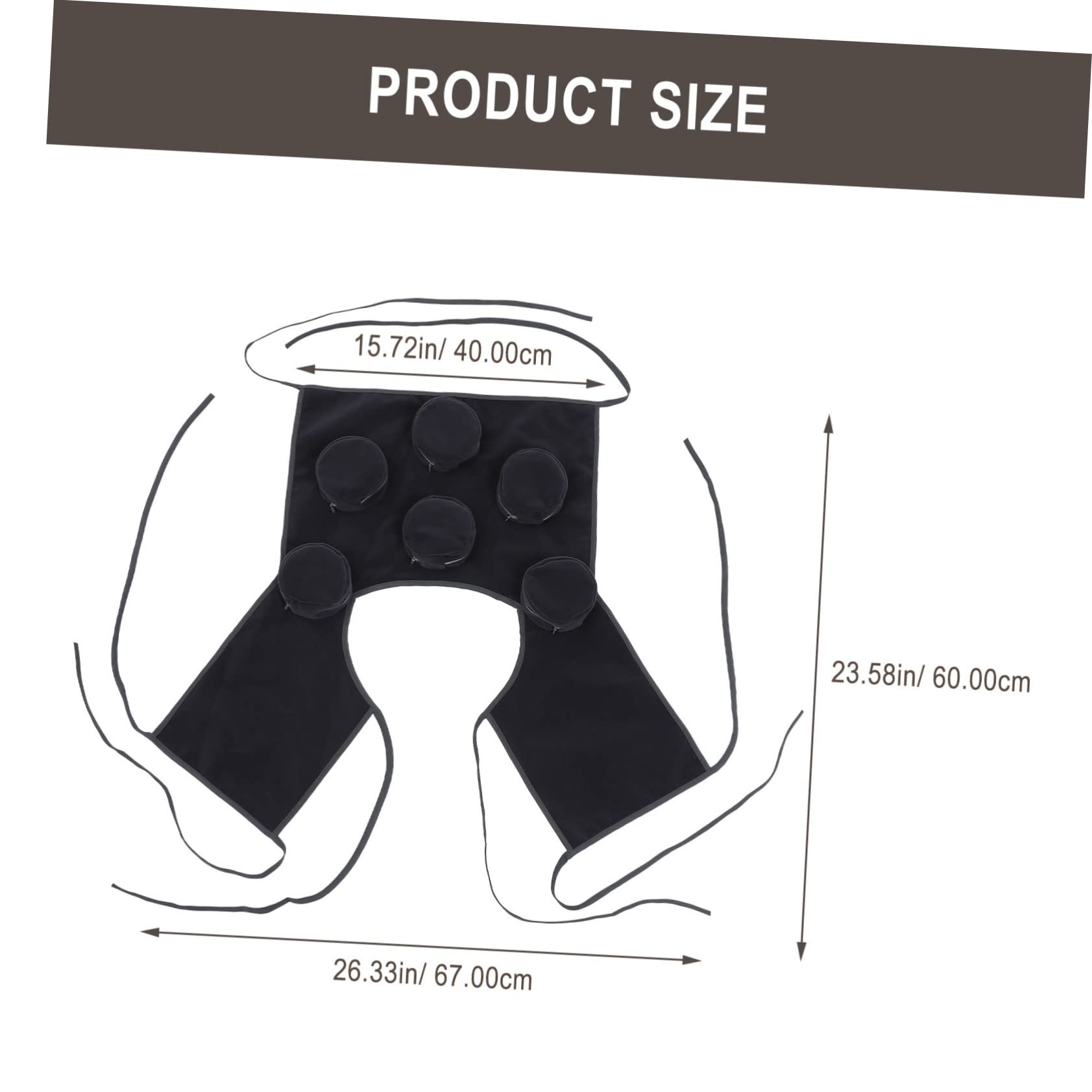 BCOATH Moxa Box Cover Moxibustion Tool Smokeless Moxibustion Clothing Comfortable Black for Outdoor