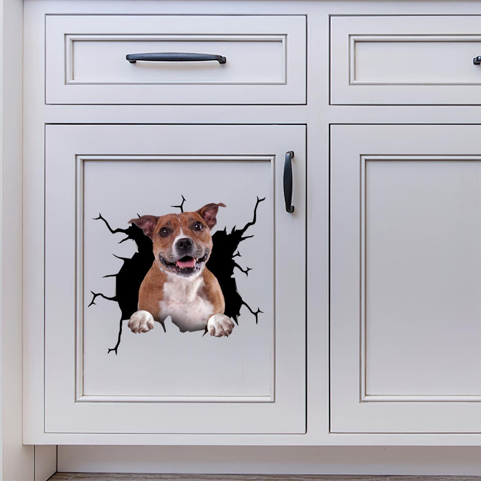 Adesivo American Staffordshire Terrier Staffordshire Bull Terrier Regali Meme 3D Van Decal Adesivi Cane Cane Decalcomanie Vinal Trucking Sticker per Animali Avvertimento Camion Adesivi