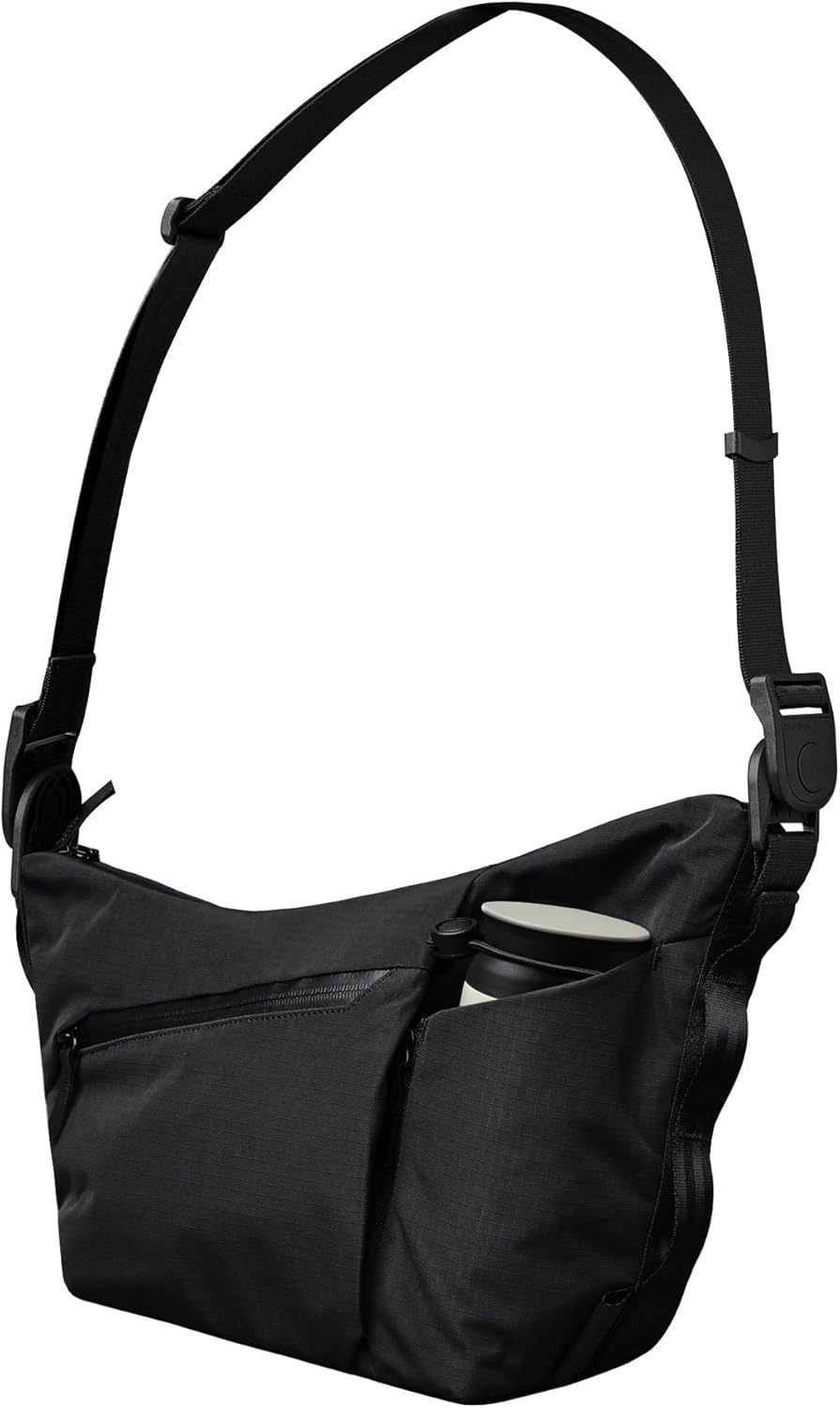 ALPAKA Flow Satchel 4L - Premium EDC Crossbody Bag, Key Tether,Expandable Bottle Pocket - Luggage Pass-Through, Weatherproof
