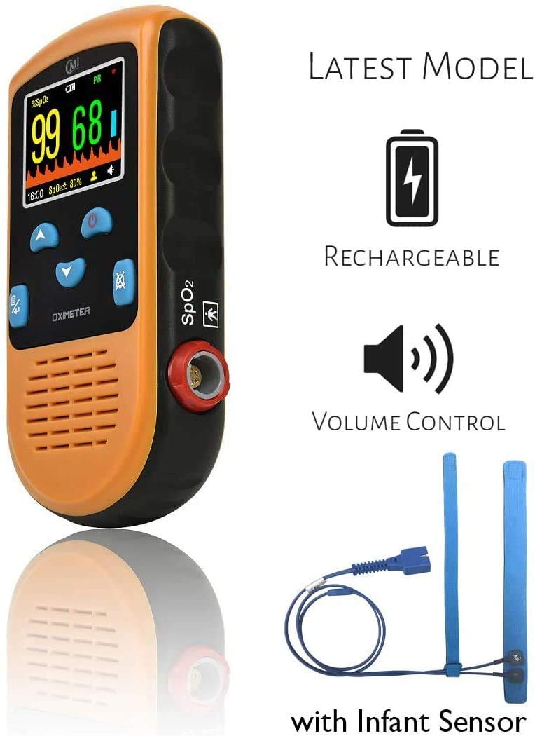 CMI Health Rechargeable Pulse Oximeter Continuous Infant Monitoring