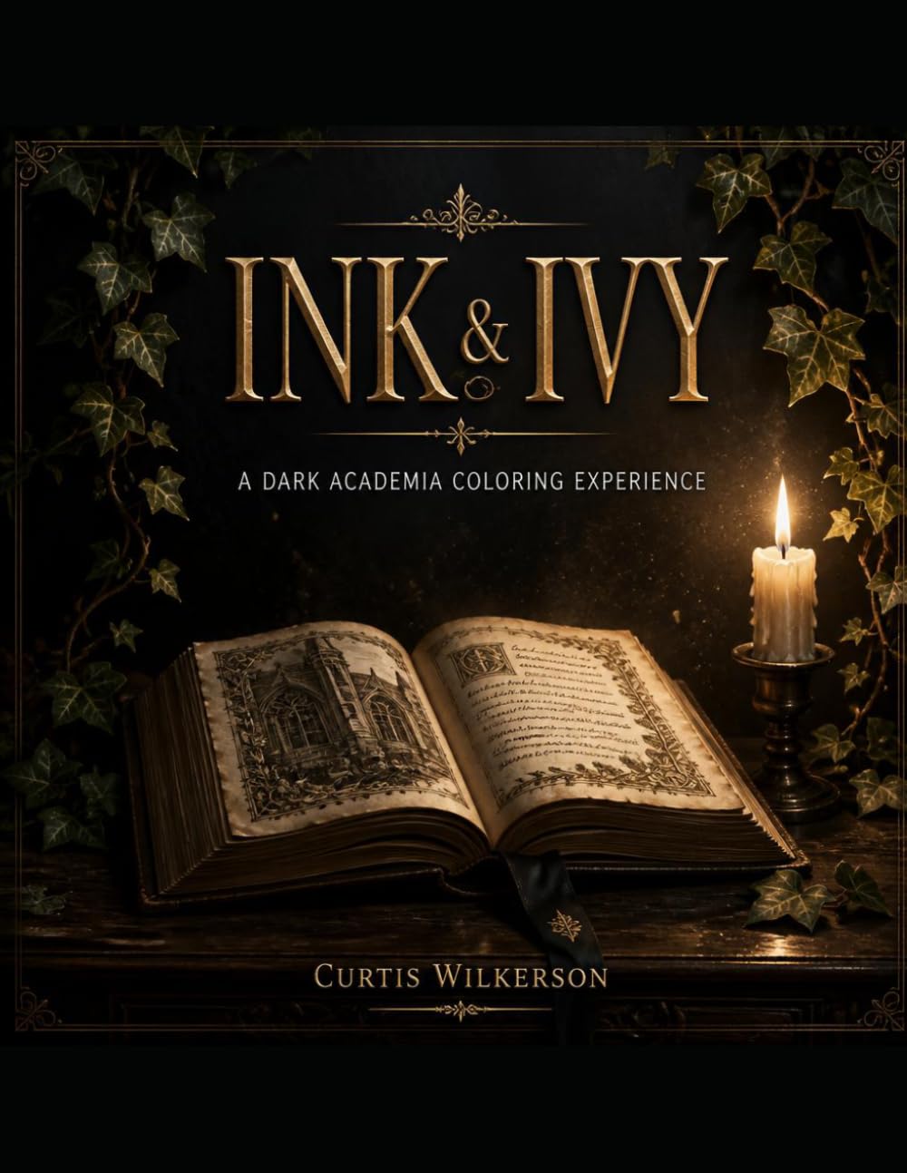 Ink & Ivy: A Dark Academia Coloring Experience