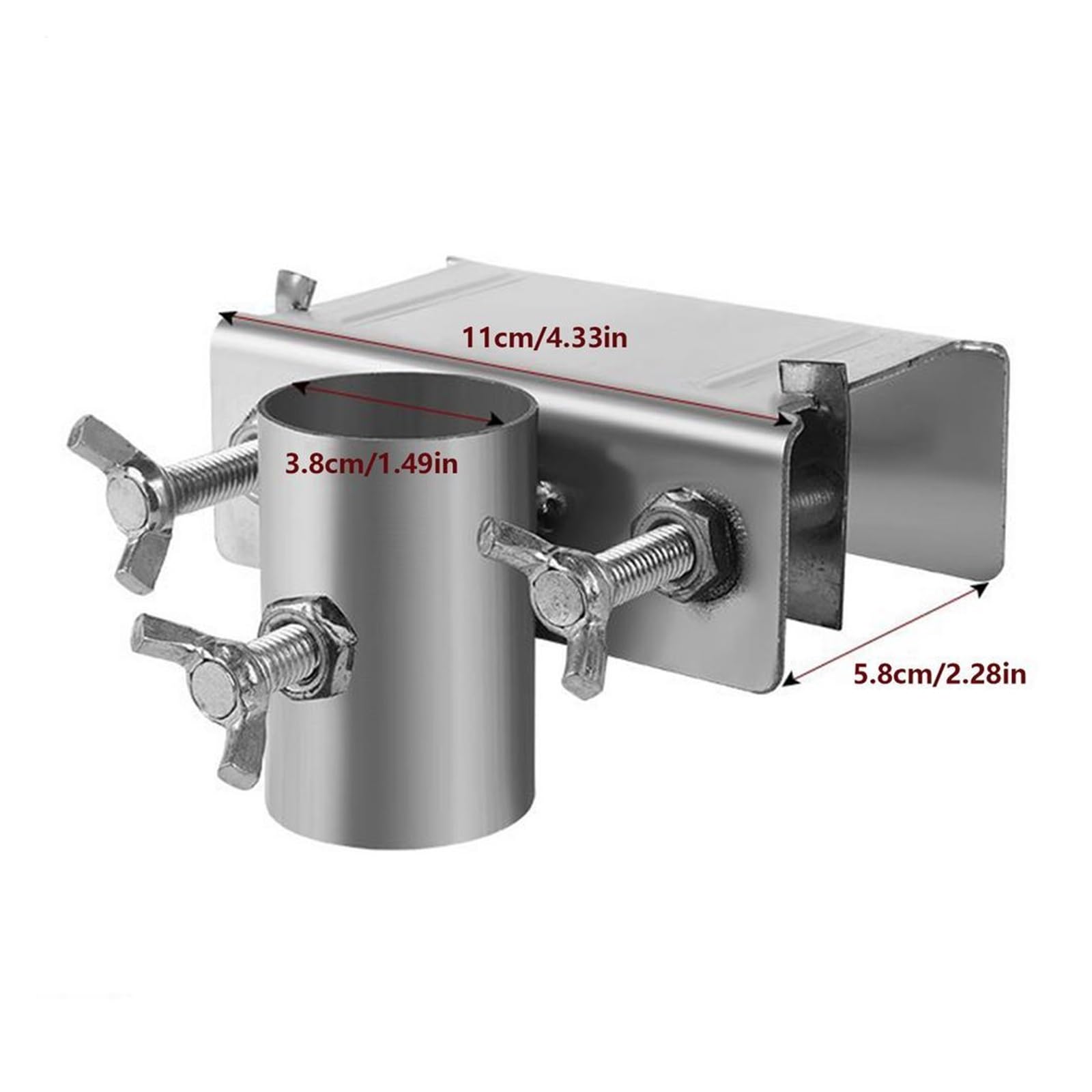 Portaombrelli for Balcone da Patio con Clip for ringhiera del Ponte Portaombrellone Regolabile Clip Supporto for Asta Base Staffa a