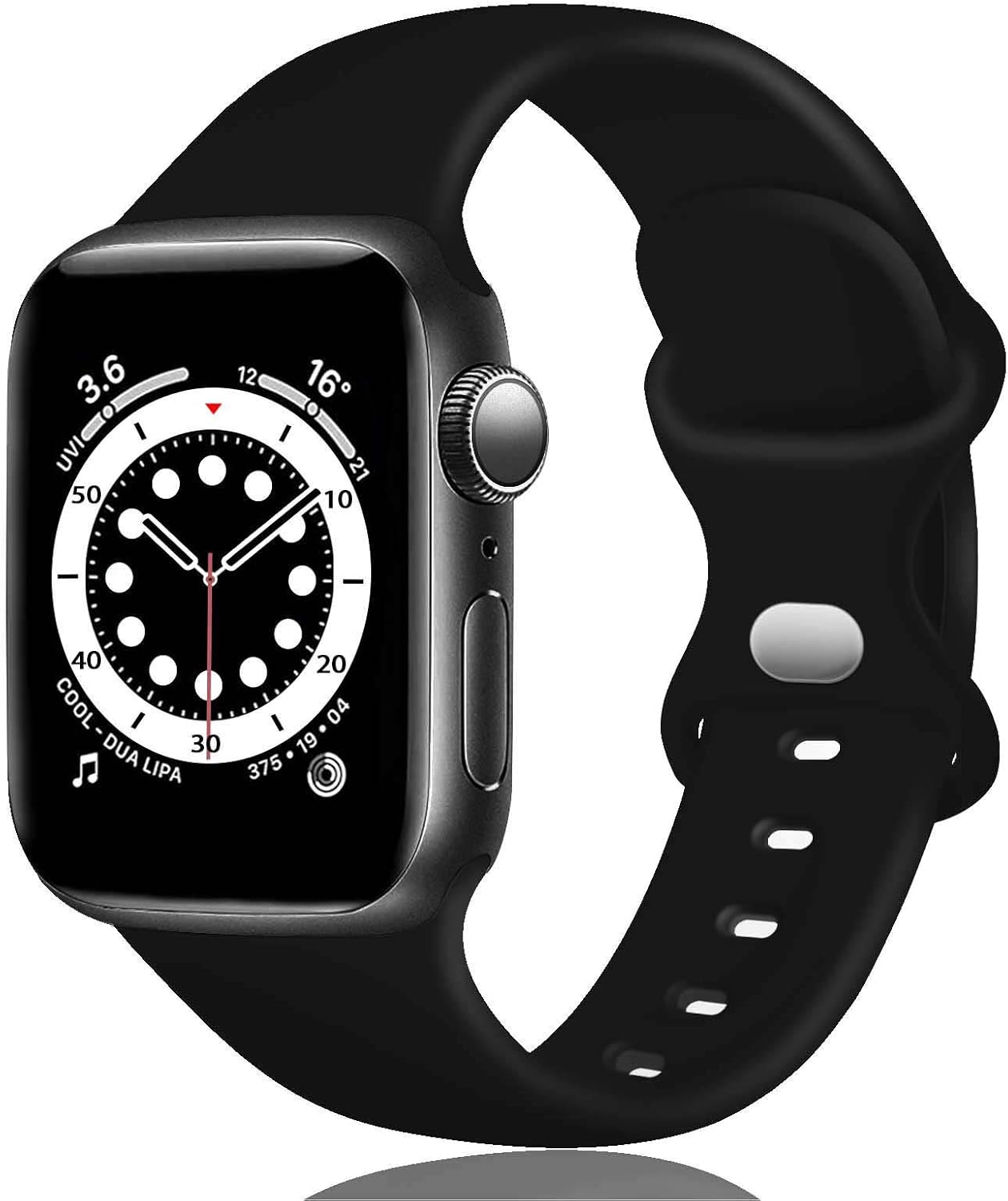 TopPerfekt Silicone Strap Compatible with Apple Watch Strap 44mm 45mm 46mm 49mm, Series 3/2/1 42mm