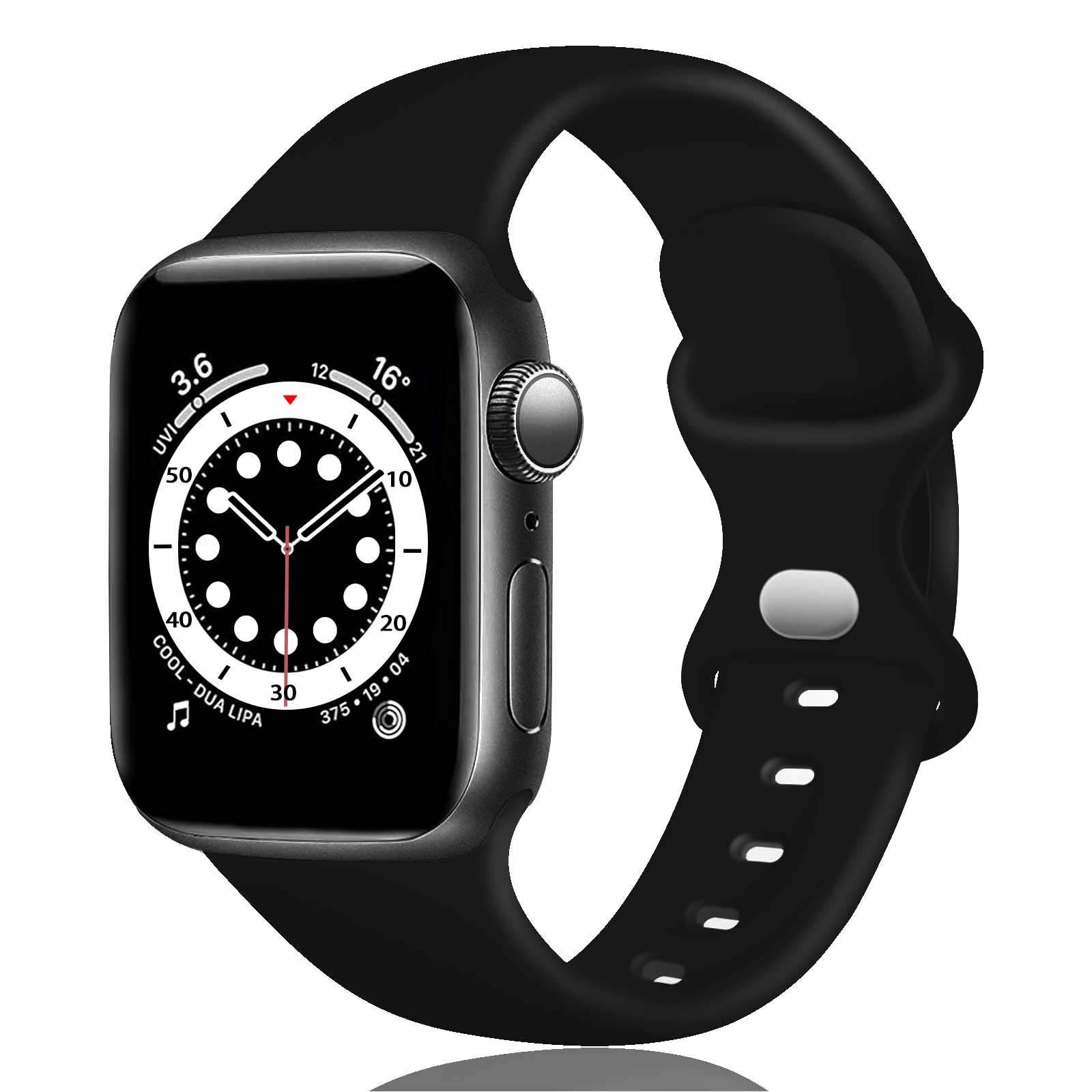 TopPerfekt Silicone Strap Compatible with Apple Watch Strap 38mm 40mm, Silicone Replacement Watch Band Straps for iWatch Series 6 5 4 3 2 1 SE
