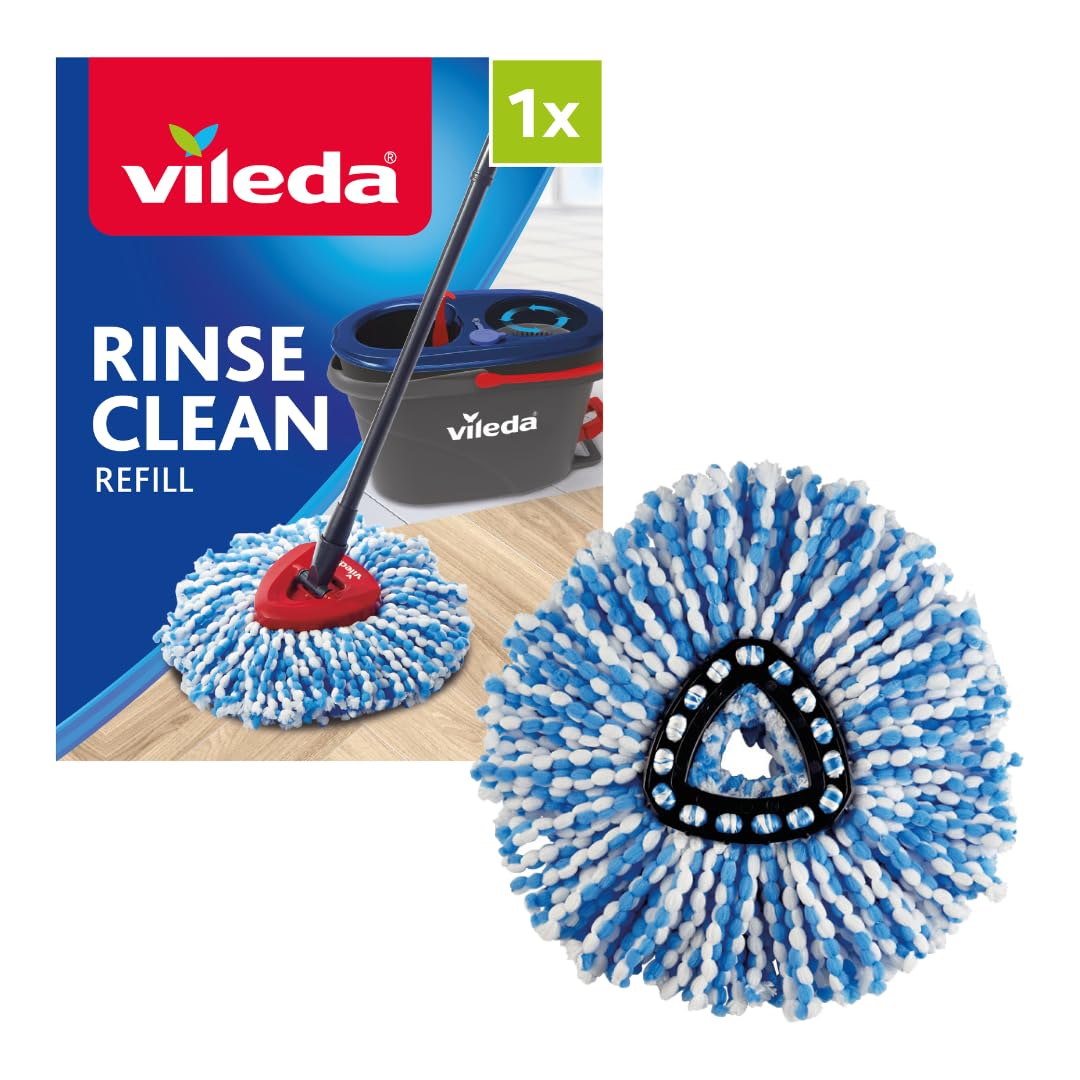 Lot De 2 Têtes De Rechange Pour Serpillère Vileda Turbo / O-Cedar EasyWring - Brosse Triangulaire, Poils Double Couche - 4