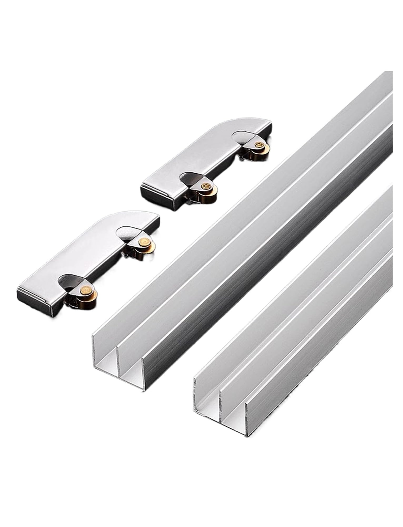 YDHSIKK Glass Sliding Door Track, Sliding Glass Door Track Kit Aluminum For 3-5mm Panels 20-300 Cm(20cm/8in)