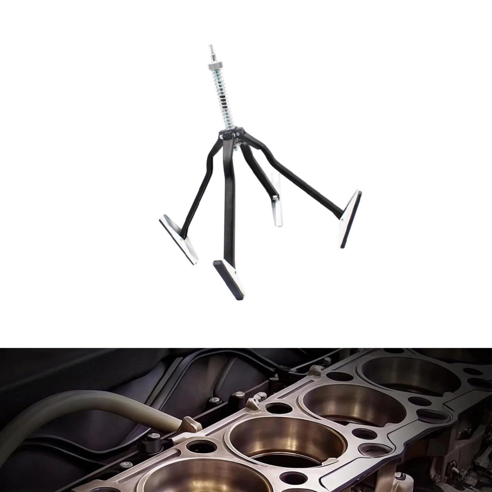 Schleifstein mit 4 Backen, Zylinderbohrung, verstellbar, 89–300 mm, Metall, Honwerkzeug für elektrische Bohrmaschinen, Motorwartung und Automobilwerkstatt (89–300 mm)