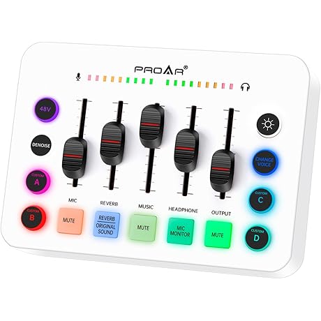 Proar Phantom Power Gaming Audio Mixer