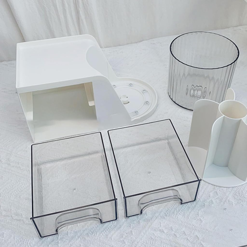 Desktop Storage Box for Art Tools and Makeup Accessories Rotating Pen Holder