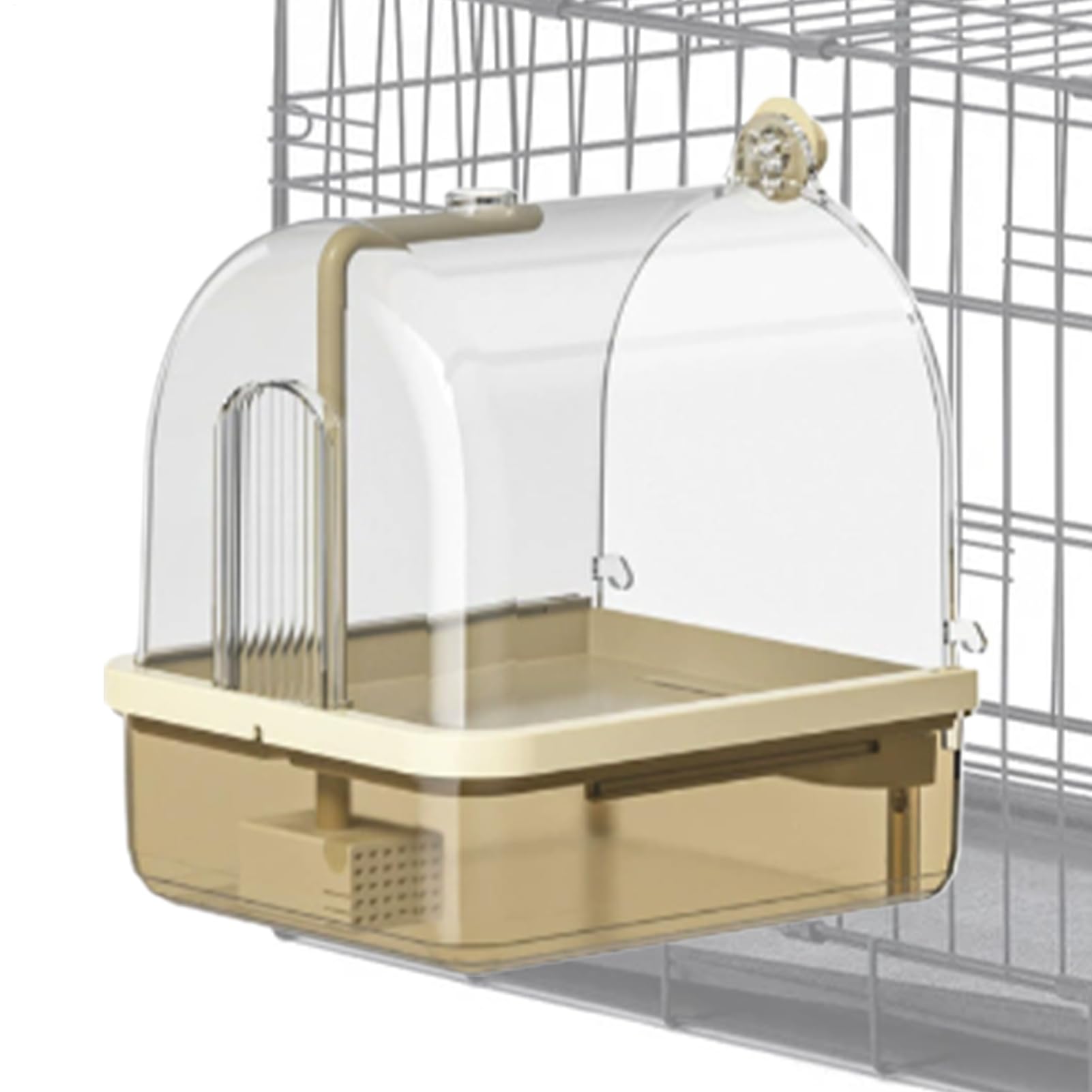 Bañera para Jaulas de Aves Bañera Automática Con Soporte Y Juegos | Baño Para Periquitos De Jaula Adecuado en Aviario Interior, Cría, Viajes, Exhibiciones y Espectáculos