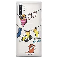 Vista 14 de Funda compatible con Samsung S24 S23 FE S22 Plus S21 Ultra S20+ S10 Note 20 S10e S9 Monkey Awesome Cute Kawaii Feminine Girls Design Print Clear