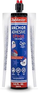 Multi Purpose 2-Part Pure Epoxy 9.5oz - Highest Rated Strength for Anchoring & Crack Repair - ICC Approved - Long Term Tempeture & Water Resistance - Made in The USA - Grey Color