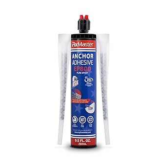 Multi Purpose 2-Part Pure Epoxy 9.5oz - Highest Rated Strength for Anchoring & Crack Repair - ICC Approved - Long Term Temperature & Water Resistance - Made in the USA - Grey Color