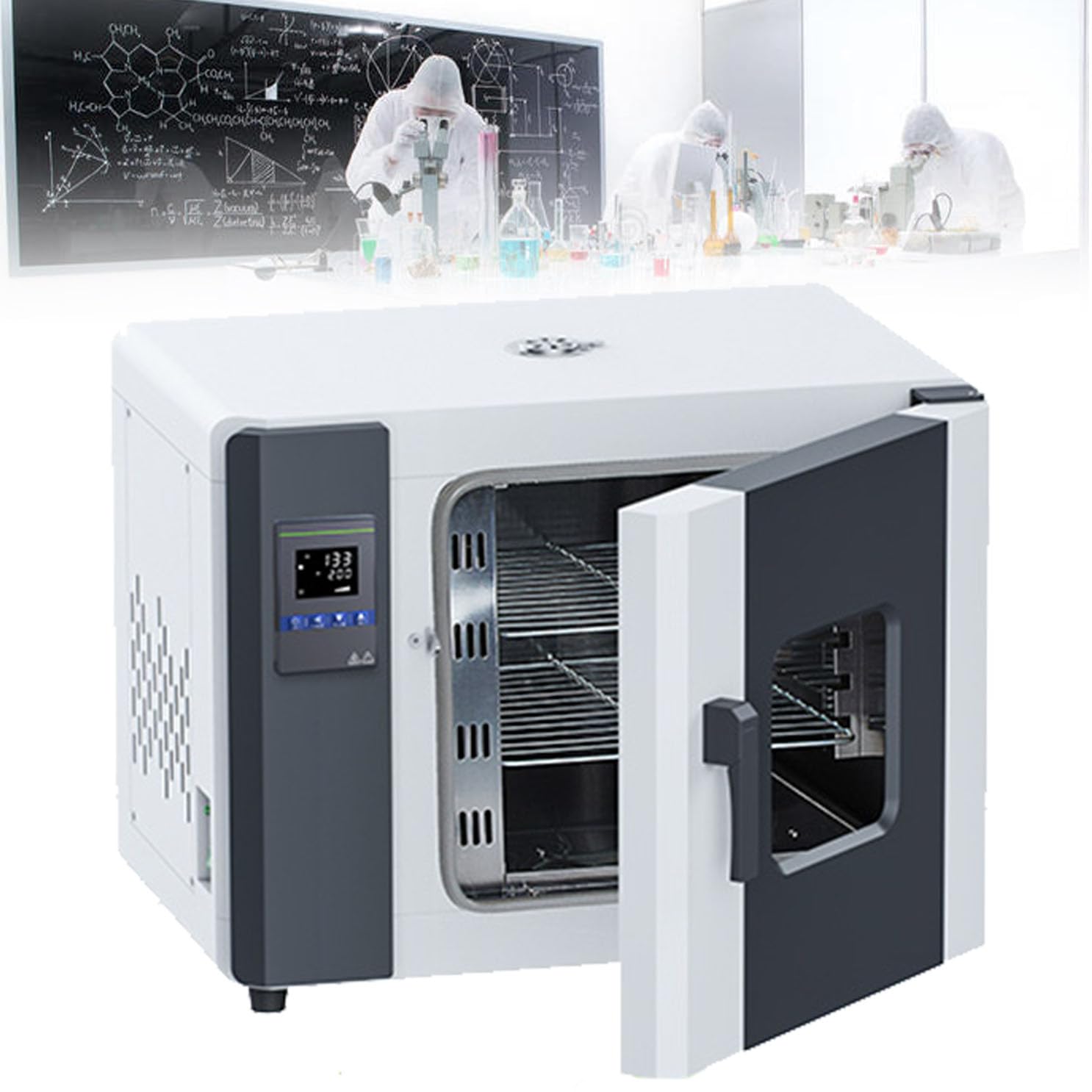 Laboratory Industrial Constant Temperature Blast Drying Oven, Forced Air Convection with Intelligent Digital Display, Thermostatic Incubator for Precise Heating RT+5-300℃