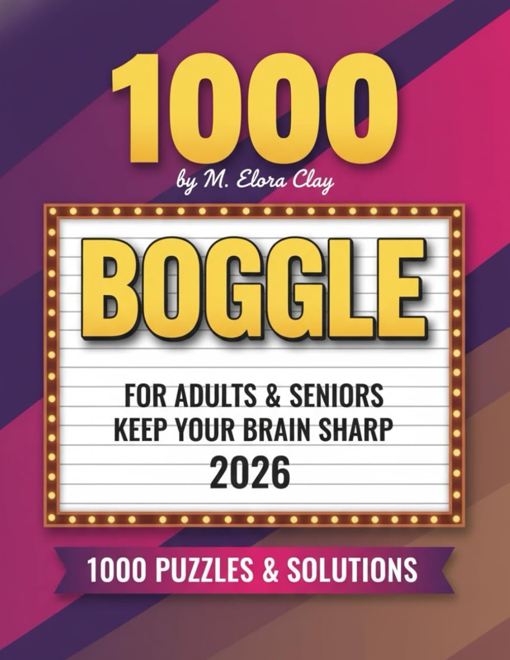 1000 Boggle Puzzle Book: Boost Your Vocabulary with 1000 Word Puzzles — Includes Answers