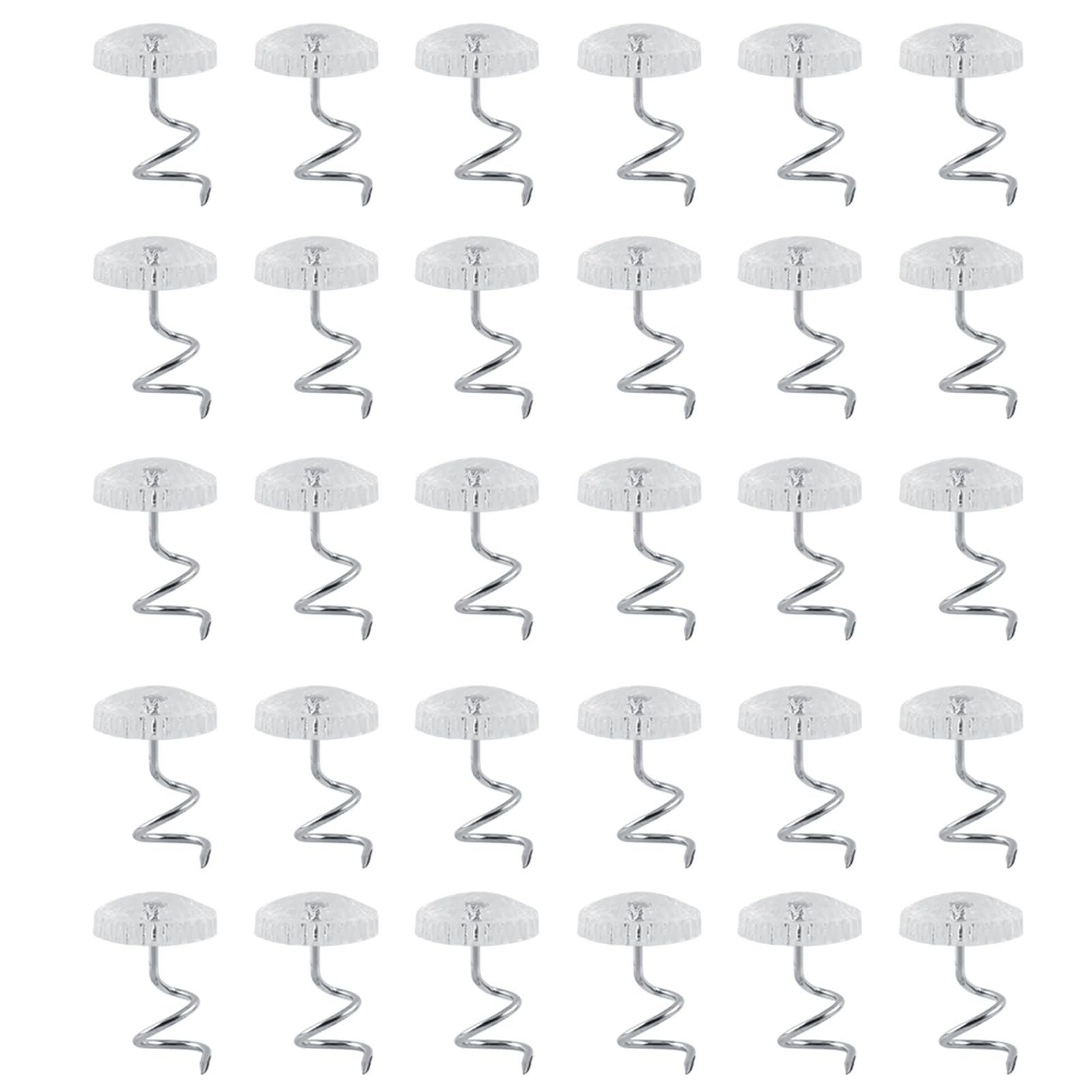 Horoper Horoper 30/50pcs Upholstery Tacks Headliner Pins Clear Heads Twist Pins DIY Bedskirt Couch Chair Car Sofa Headliner Repair Loose Drapery Craft (30)