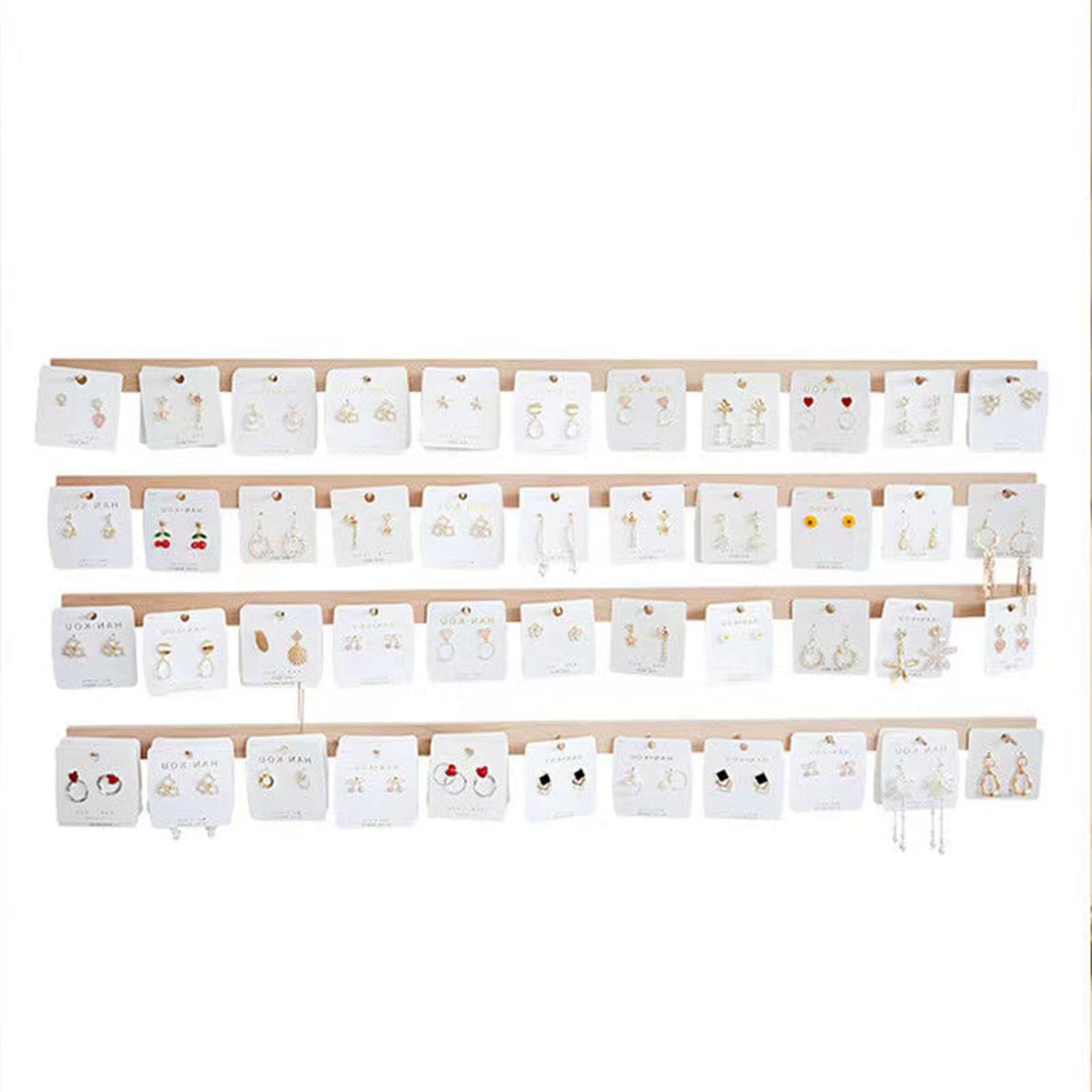 Organisateur de porte-bijoux mural en bois pour ranger boucles d'oreilles