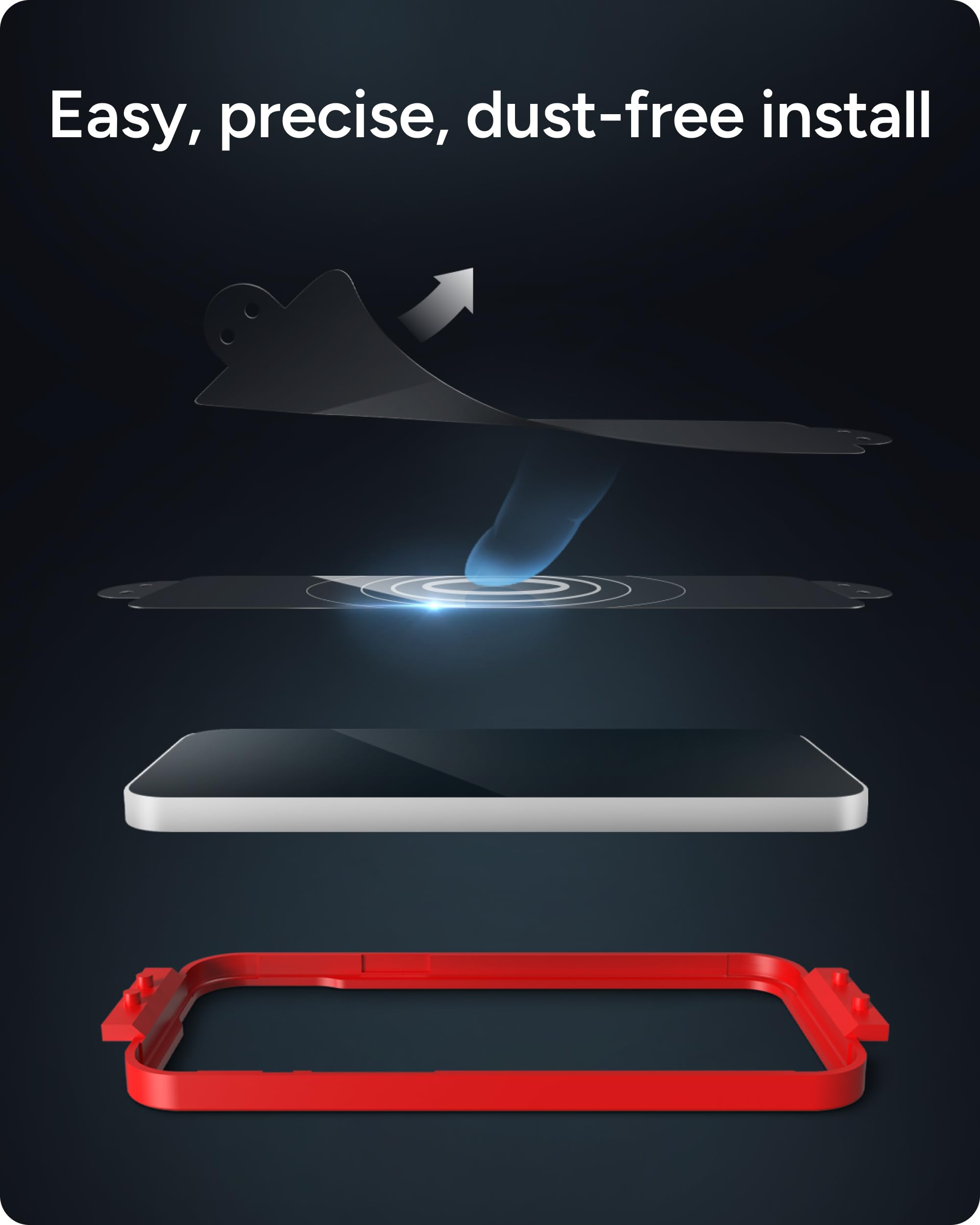 ZAGG InvisibleShield Glass XTR4 - Protector de pantalla de cristal templado para iPhone 16e (6,1 pulgadas), filtro de luz azul, fácil aplicación, reforzado con grafeno, antigolpes (transparente)