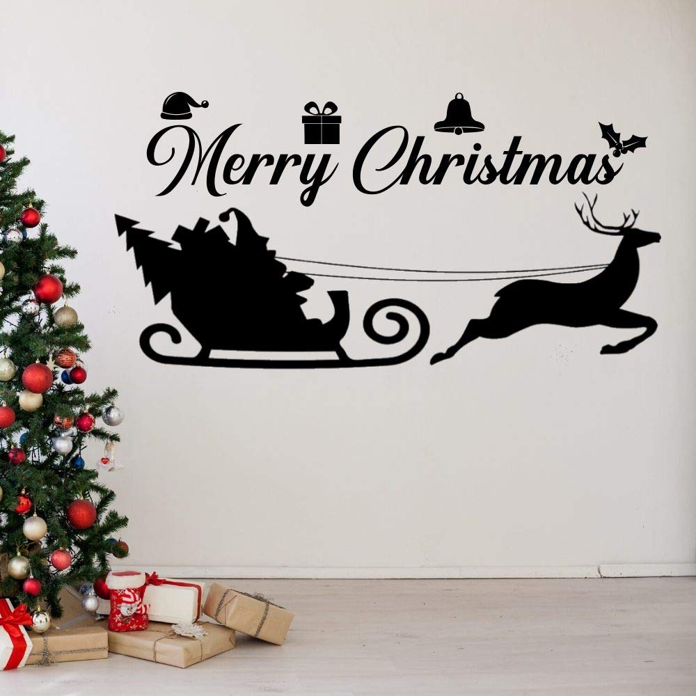 Adesivo Murale Babbo Natale 35x40 Cm - Decorazione Natalizia 3D, Rimovibile Senza Residui, Perfetto Per Porte E Soggiorno