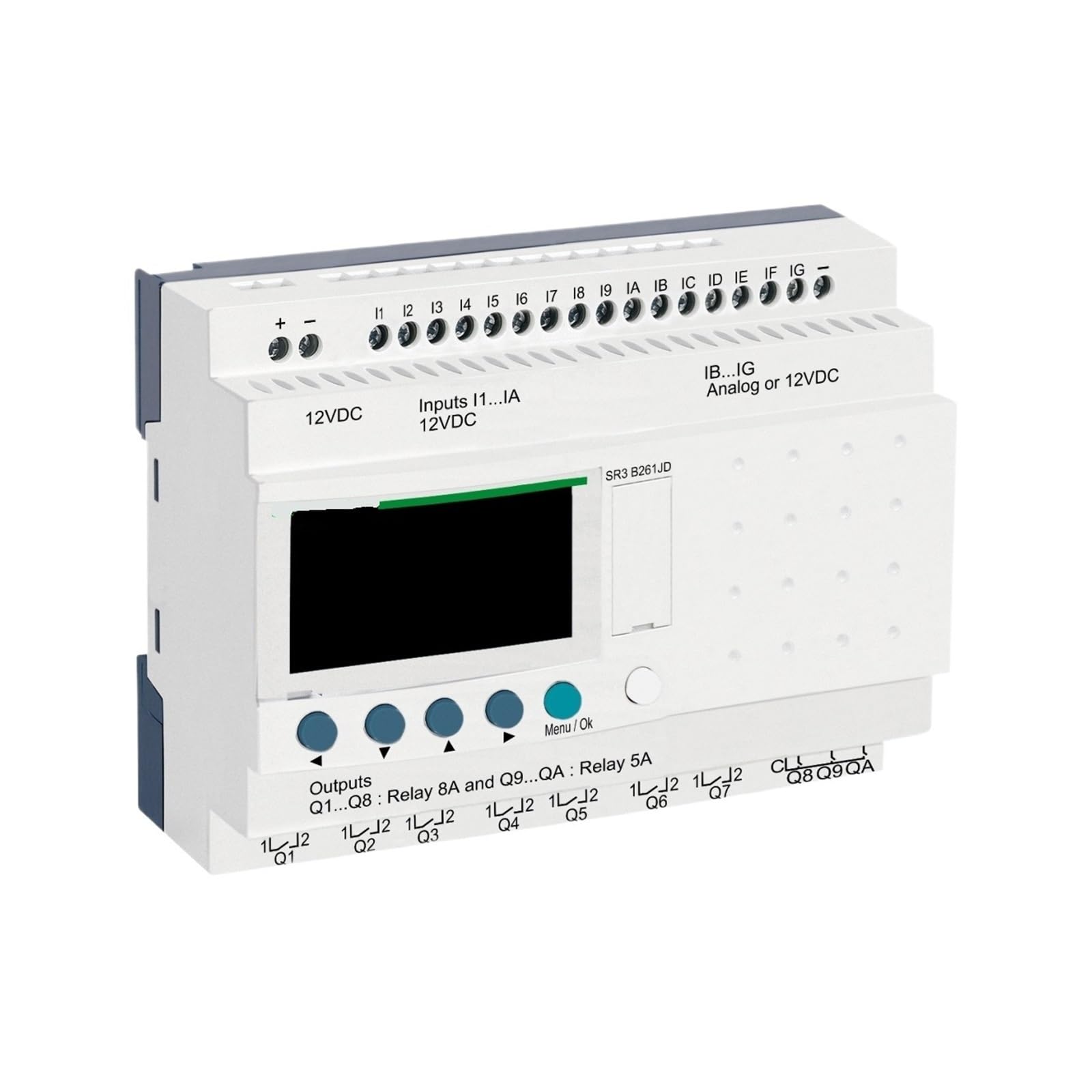 ZVQYSGIW SR3B261JD Modular relay, 26 I/O, 12 V DC, clock, display