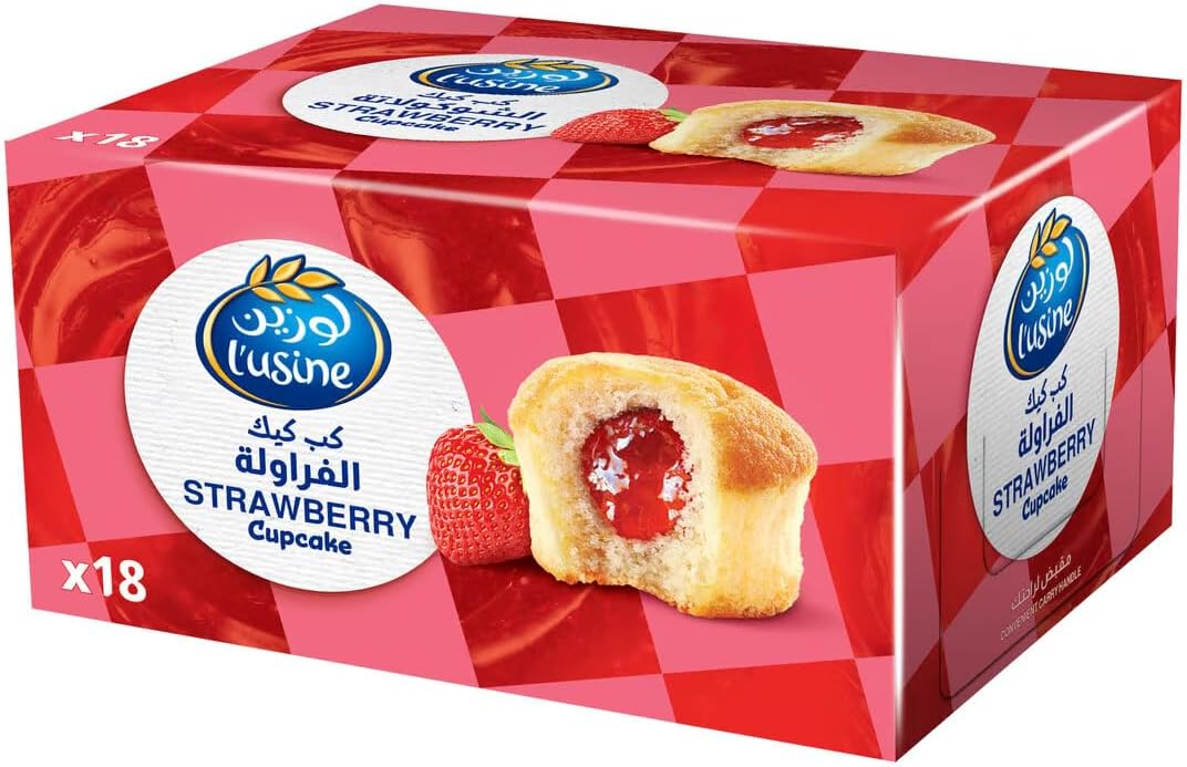 Almarai Lusine Strawberry Cup Cake (18 x 30g)