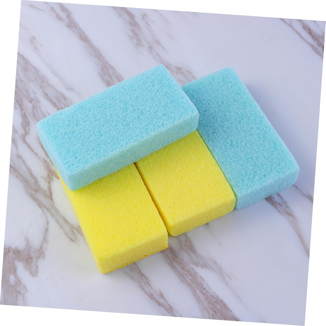 4PCS Natural Pumice Foot Files for Men Women Rough Dead Skin Callus Removers with Comfortable Grip Pedicure Tools for Heel Pumice Treatment and Foot Care Random Color
