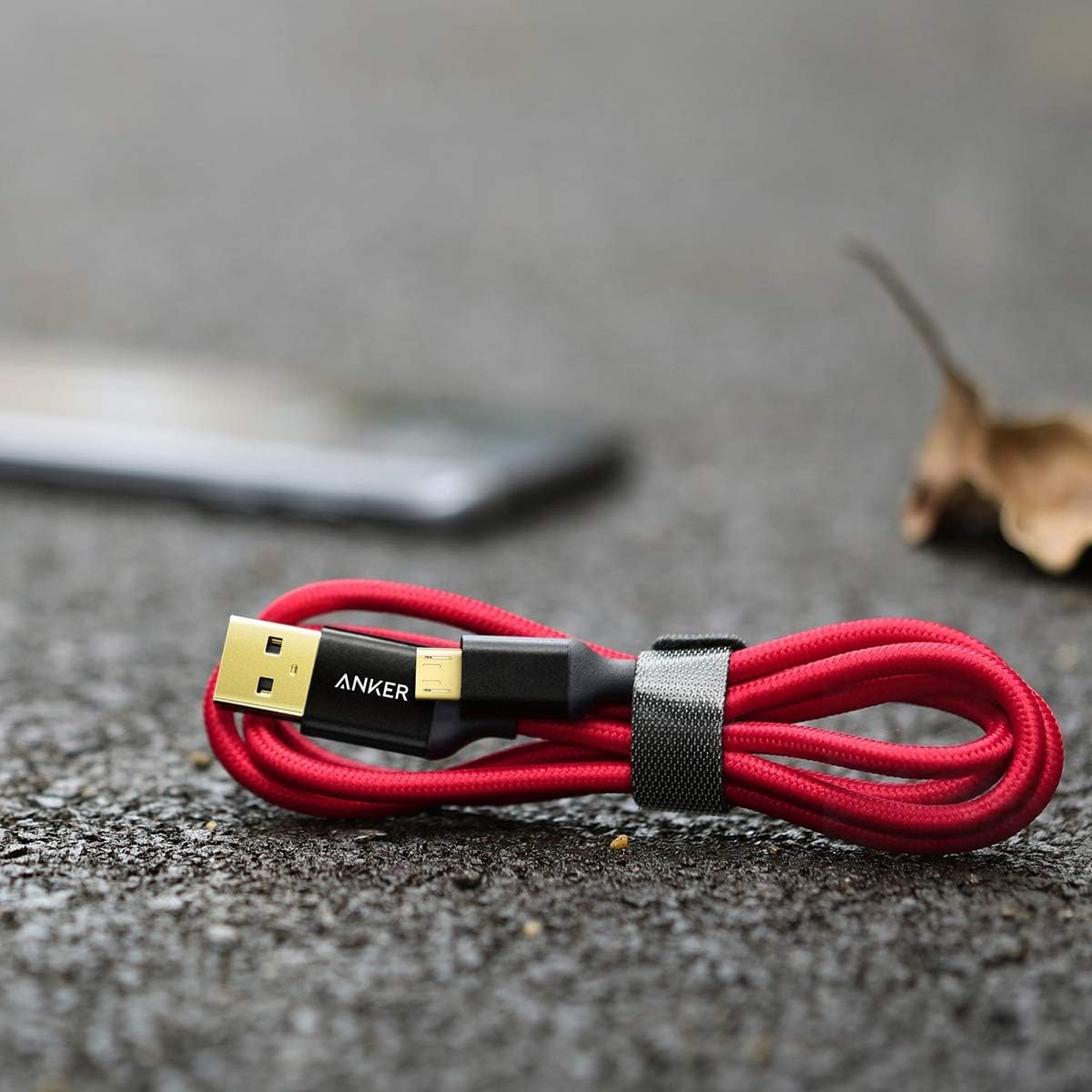 Anker [2-Pack] 3ft / 0.9m Nylon Braided Tangle-Free Micro USB Cable with Gold-Plated Connectors for Android, Samsung, HTC, Nokia, Sony and More (Red)