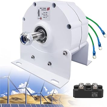 10000/12000W Low RPM Permanent Magnet Generator 12V 24V 48V 220V, Frees Energy Gearless Permanent Magnet Generator Motor DIY for Wind Turbine Water Turbine48v,12000w