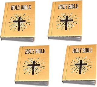 Tofficu 4 Pçs Mini Bíblia Mini Livros Livro Mini Casa Mini Bíblia Adornam Miniaturas Atemporais Livros Casa De Bonecas Bíblia Mubarak Papel Dourado Muçulmano Bíblia Livros Miniaturas