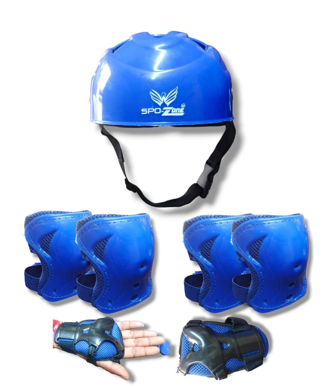 SPO-Zone Skating Guard, Protective Skating Guard Kit | Skate, Cycling Protection Set | Multi Sport Gear for Children Age 5-16 Years, Helmet Elbow Guards Knee Caps & Hand Gloves (Small) (L) (B0DD47SJPW) Amazon Price History, Amazon Price Tracker