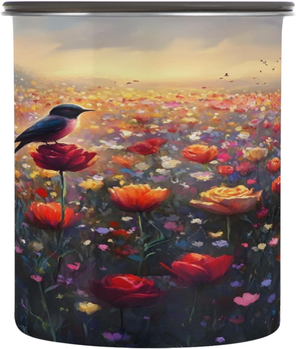 Dispensador de Alimentos ALAZA Bird Blossom Flower 30 oz Acero Inoxidable