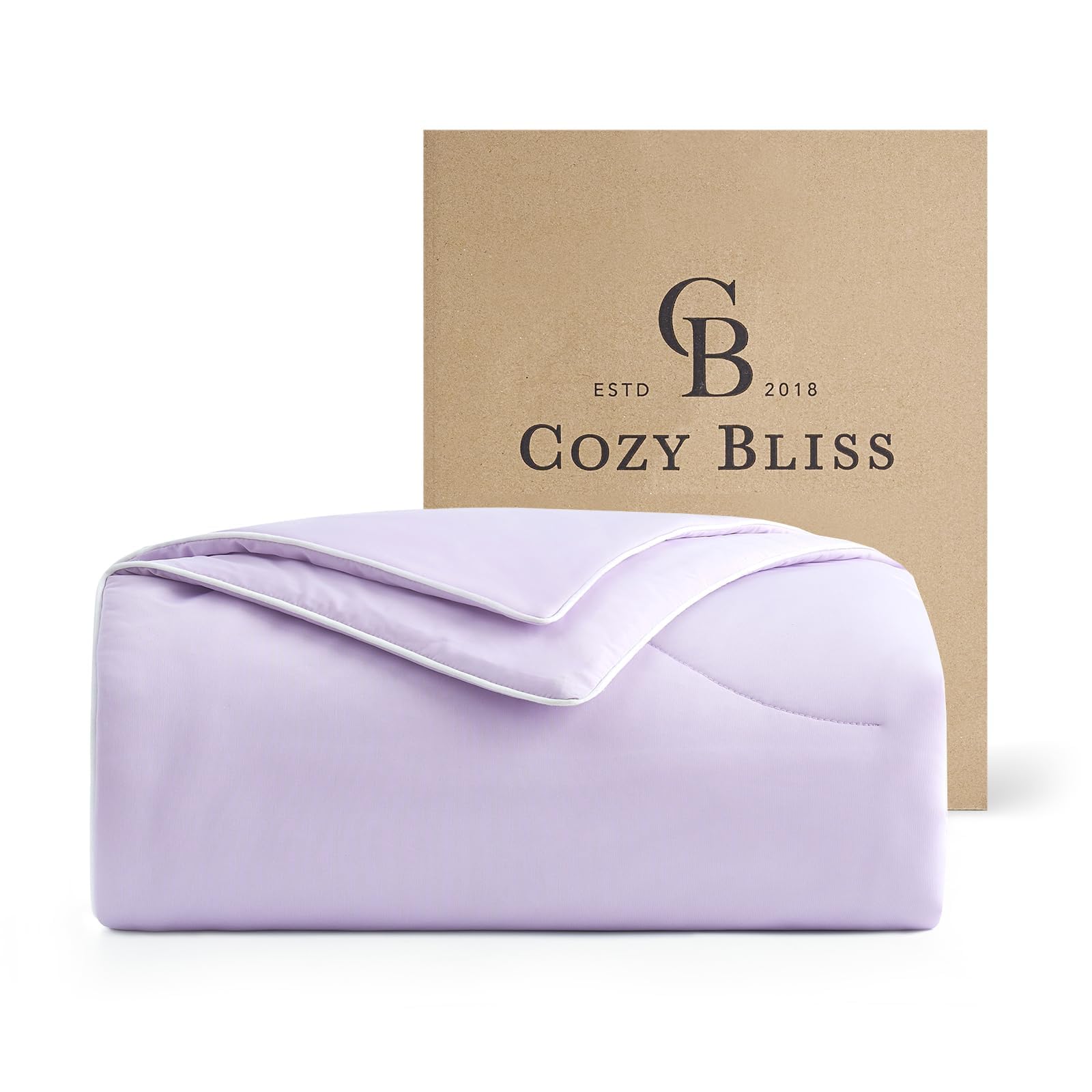 Cozy Bliss Cooling Comforter Queen Size Lavender Purple