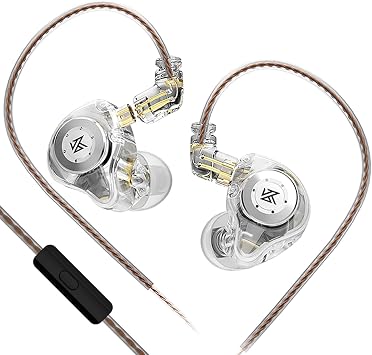 KZ EDX Pro Gaming Earbuds, HiFi IEM Earphones, Deep Bass Sound in Ear Monitor Headphones with Detachable Cable, for Audiophile Dj Singers