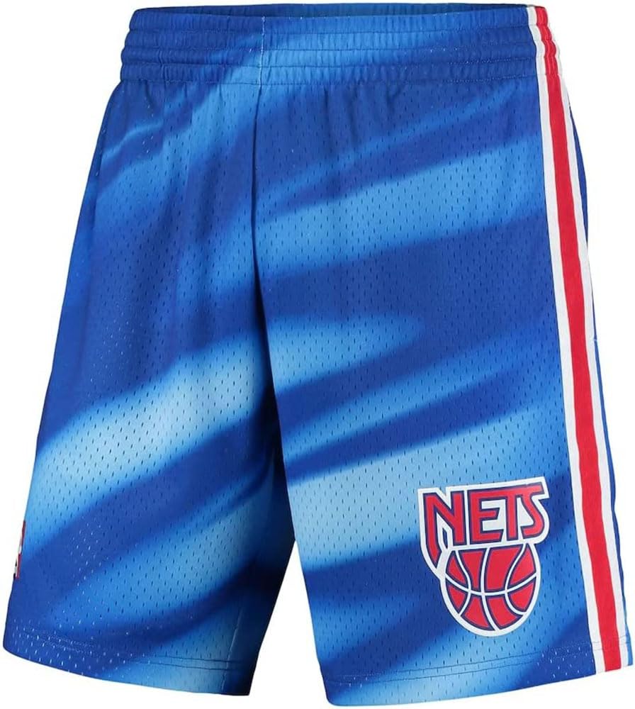 Mitchell & Ness New Jersey Nets 1990-91 Men's Blue Swingman Shorts (Medium)