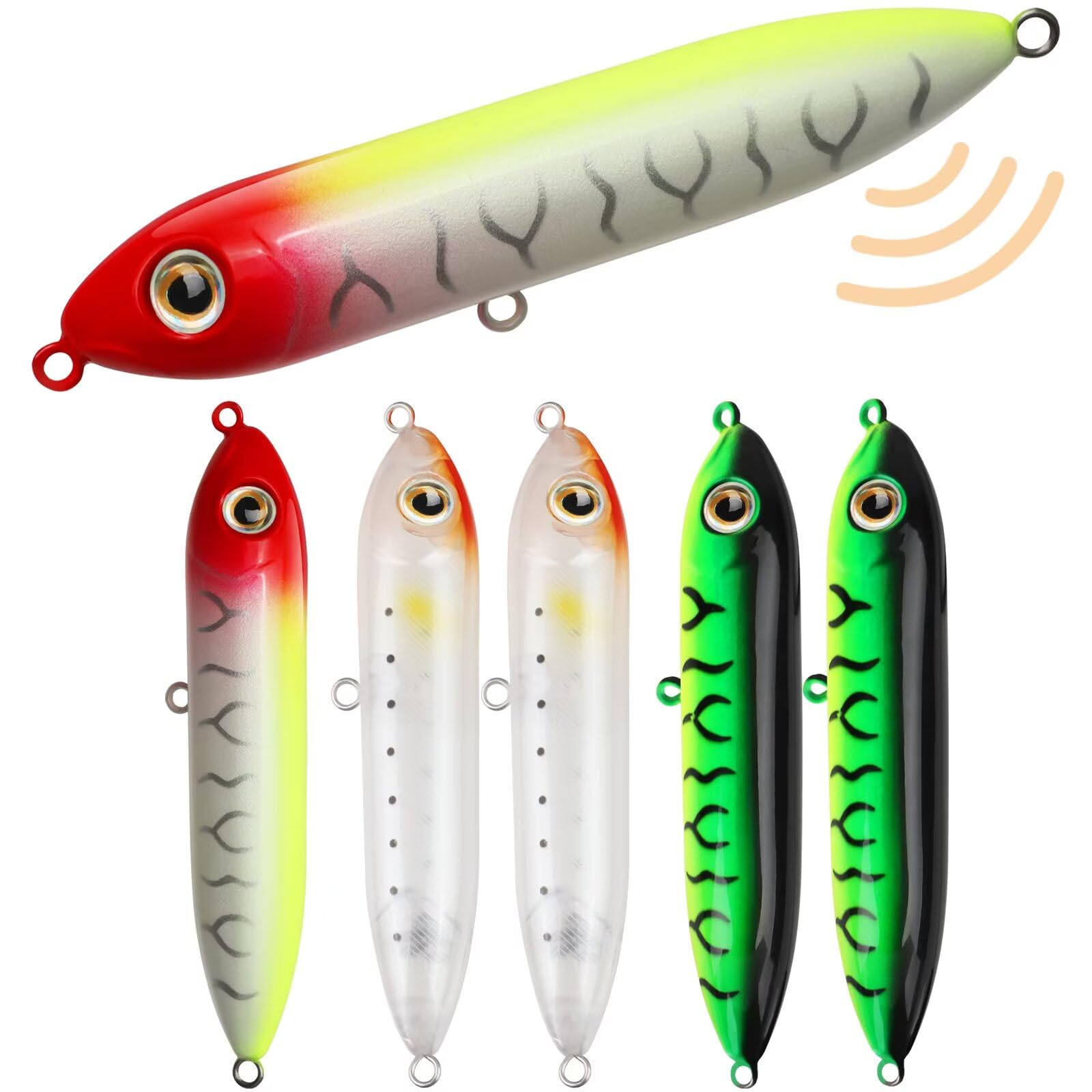 Dovesun Catfish Float Rigs with Catfish Rattles Rattling Catfish Tackle for Bank Fishing Santee Rig 6PCS
