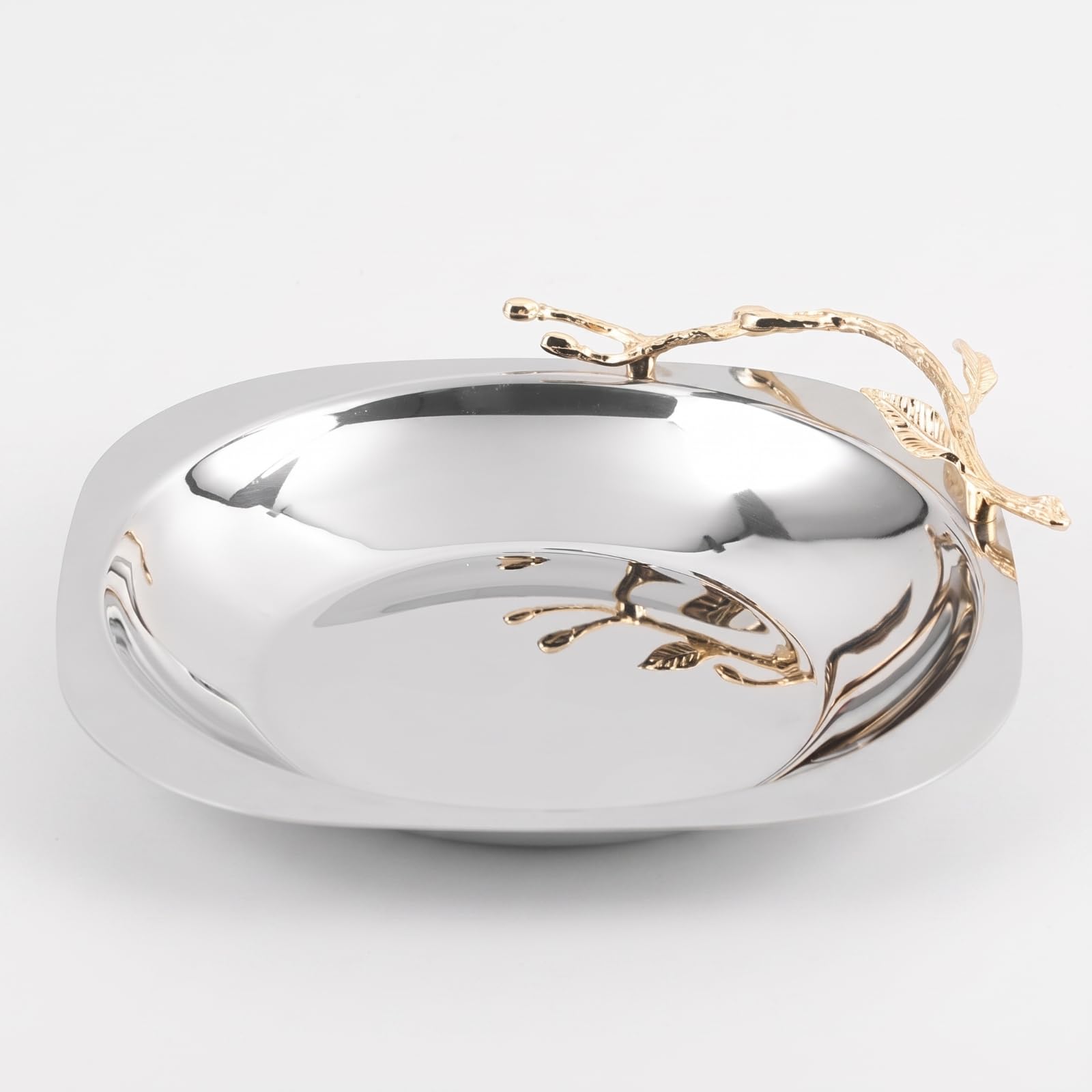 LOVIVER Bandeja Cuadrada Compacta | Esquinas Grabadas Ornamentadas, Decorativo, Vajilla, para Salón, Comedor, anfitrión