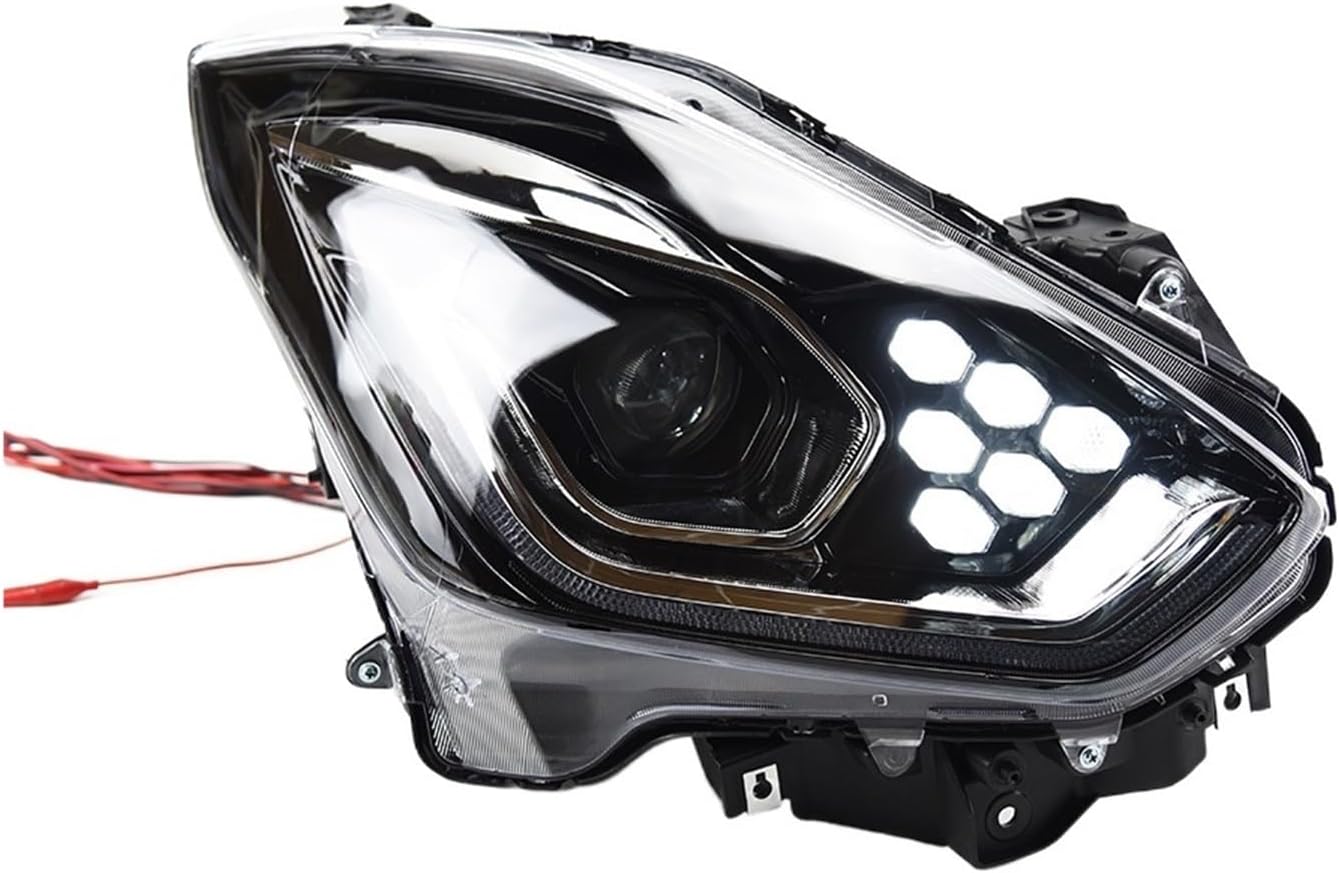 Car Lights Headlights Compatible with Swift 2018-2022 LED Auto Assembly Upgrade Crystal Dynamic Lamp LHD RHD Bifocal Lens Xenon Accessories(Halogen Light Source,Left Hand)