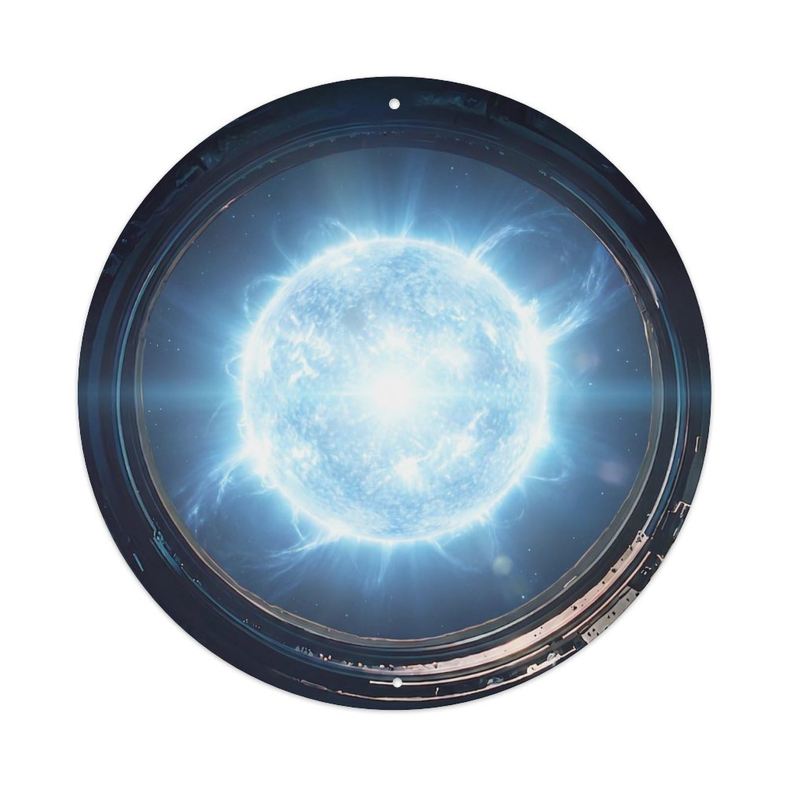 Blue Supergiant Star Porthole View Metal Tin Sign