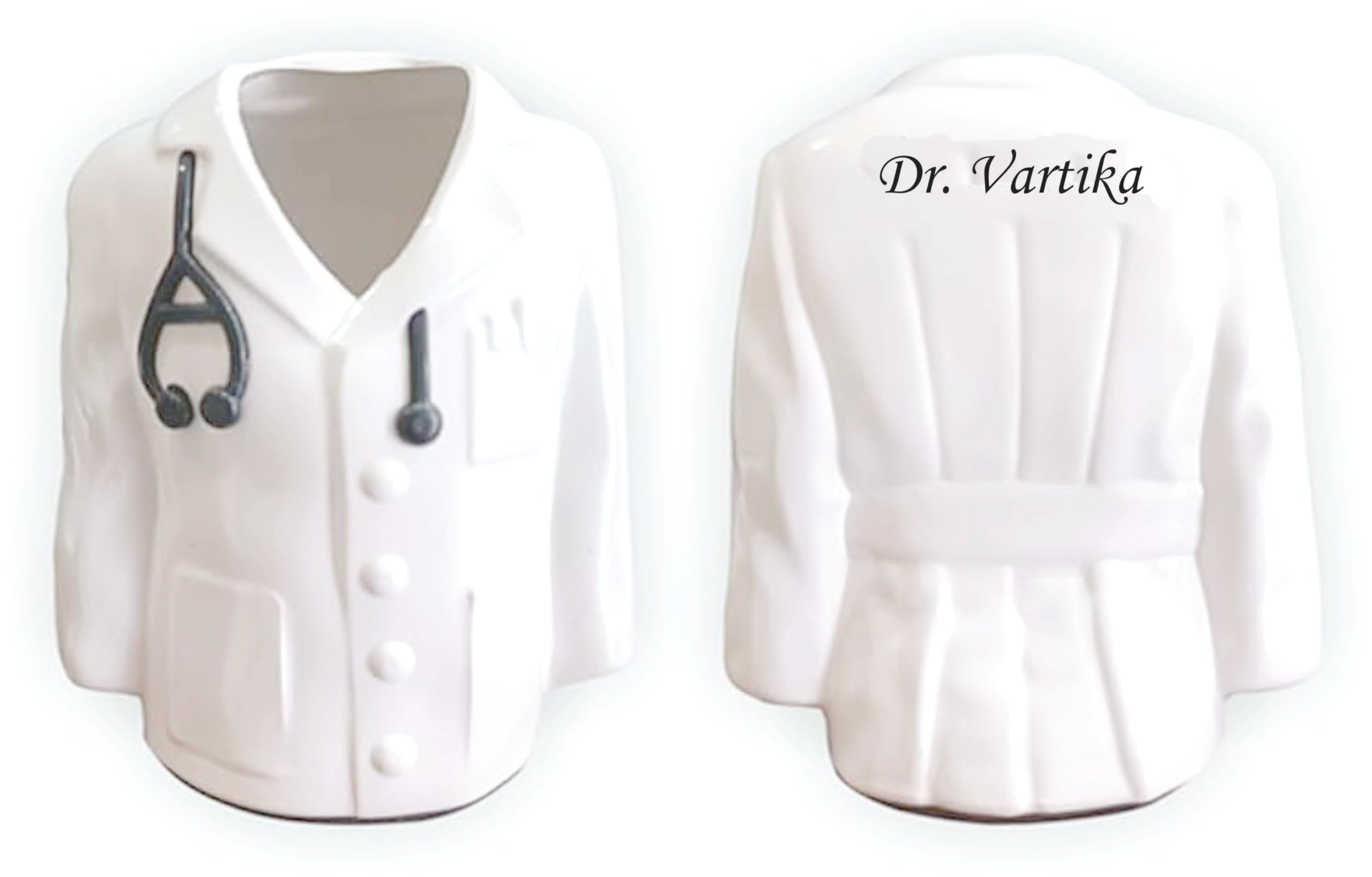 TC THE CUSTOMIZERS Doctor Coat Customized Pen Pencil Holder Stand Desktop Table Organizer, Name Engraved For Doctors, Surgeons (Pack Of 1)