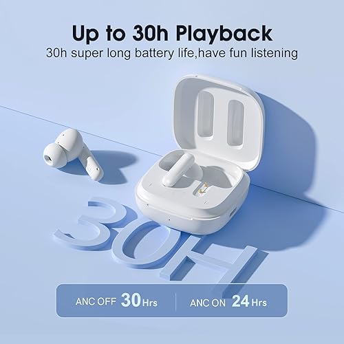 Miniatura 6 de QCY Auriculares inalámbricos T13 ANC con cancelación activa de ruido, auriculares Bluetooth 5.3 con funda de carga de reproducción de 30 horas,