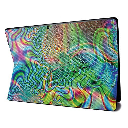 Image of MightySkins Carbon Fiber Skin for Microsoft Surface Pro X - Psychedelic | Textured Carbon Fiber Finish | Easy to Apply, Remove, and Change Styles | Made in The USA