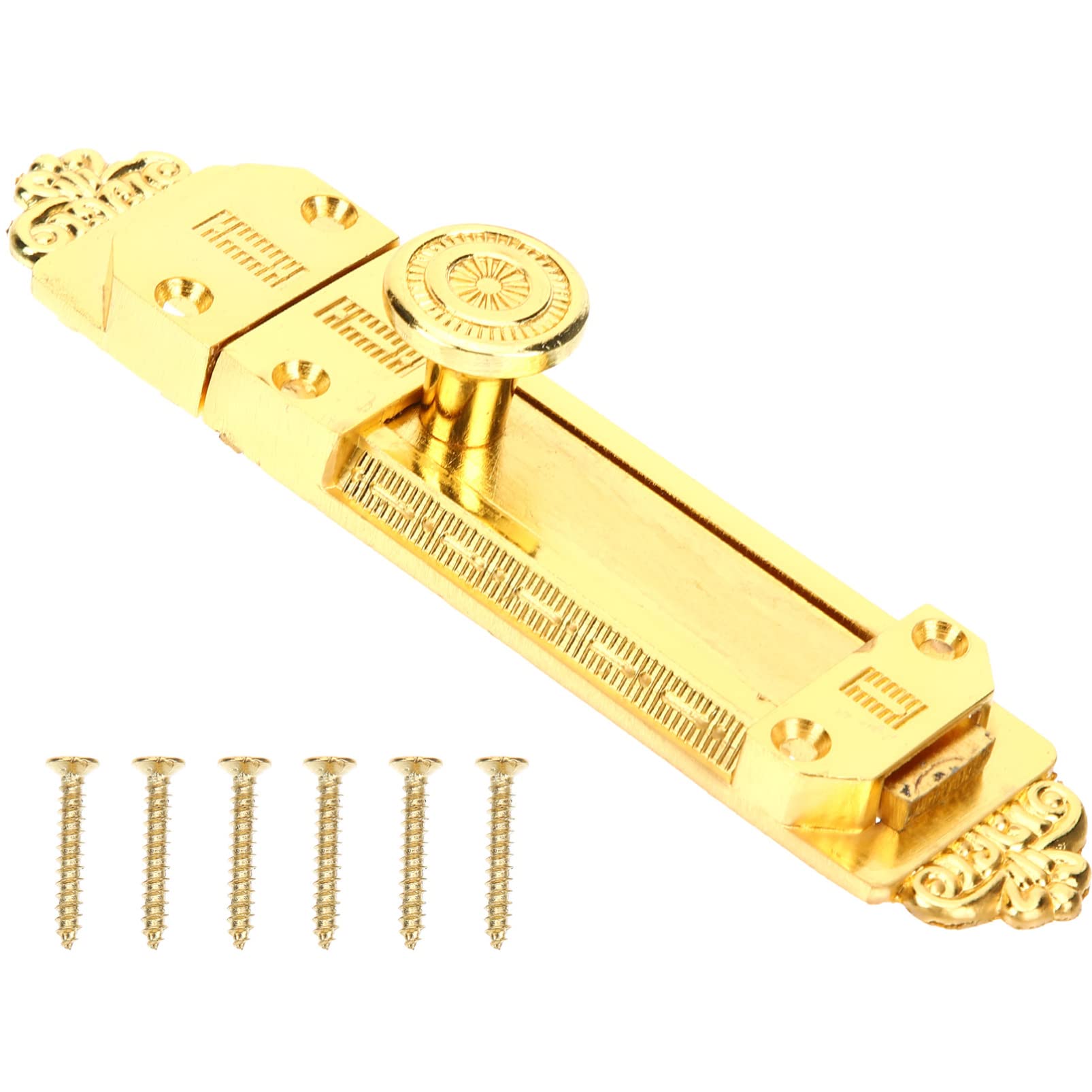 NVSFZGIYG Slide Bolt Zinc Alloy Sliding Lock 5 Inch Gate Safety for Internal Doors Gold Latch