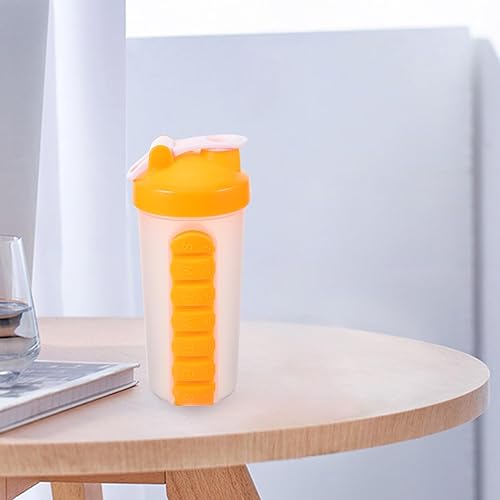 Miniatura 7 de Botellas de agua transparentes para 7 días, organizador de pastilleros con botella de agua, dispensadores semanales, recordatorio, soporte para